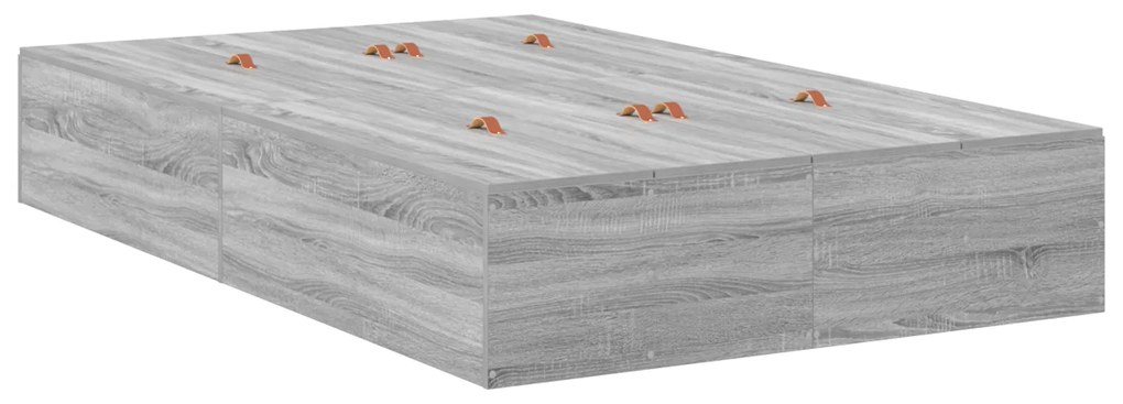 vidaXL Κρεβάτι Αποθήκευσης Γκρι Σονομα 120x200 εκ