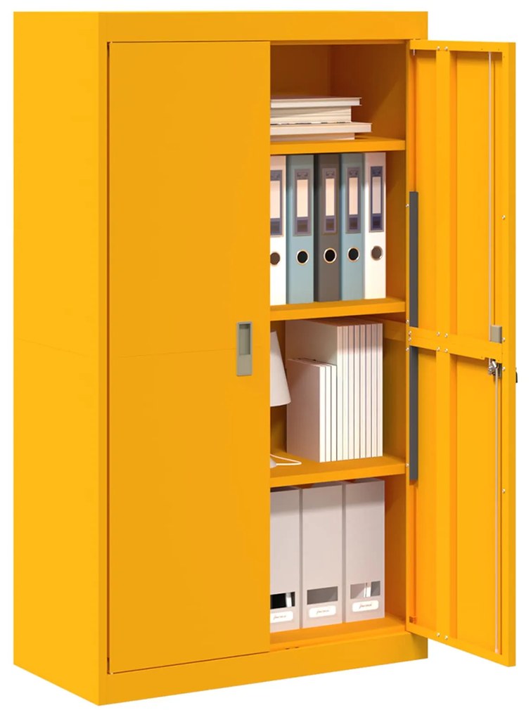 vidaXL Ντουλάπι αποθήκευσης 2 pcs Χαμομηλί κίτρινο 80 x 40 x 140 εκ