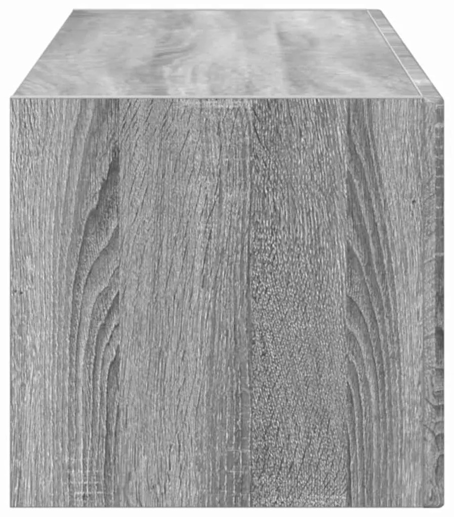 vidaXL Ντουλάπι Τηλεόρασης Τοίχου Γκρίζο Σονομα 60 x 31 x 29.5 εκ