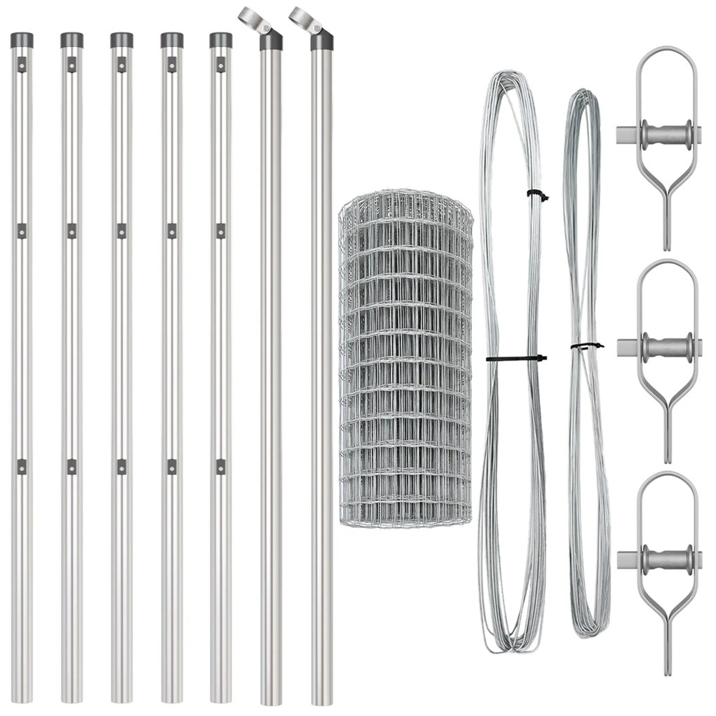 vidaXL Euro Fence με 7 Πόρους 0.8x10 μ Γαλβανισμένος Χάλυβας