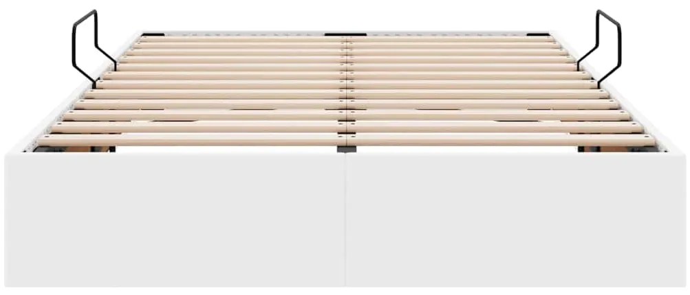 vidaXL Κρεβάτι Αποθήκης Καθαρό Λευκό 120 x 200 cm Τεχνητό δέρμα