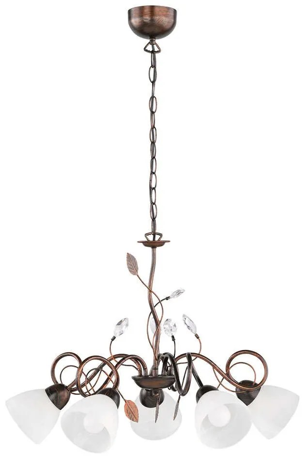 Φωτιστικό Οροφής Traditio 110700528 Rust-Brown Trio Lighting Metal, Glass