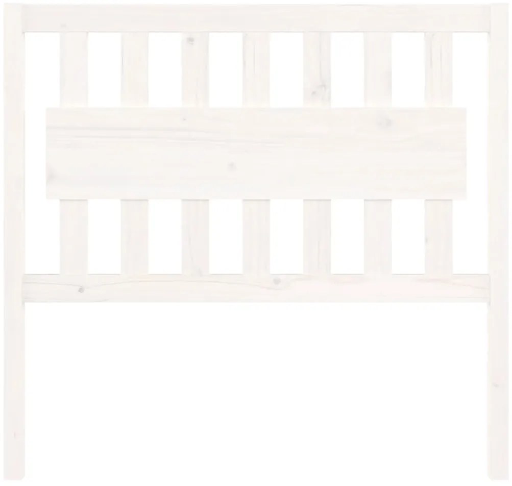 vidaXL Κεφαλάρι Κρεβατιού Λευκό 105,5 x 4 x 100 εκ. Μασίφ Ξύλο Πεύκου