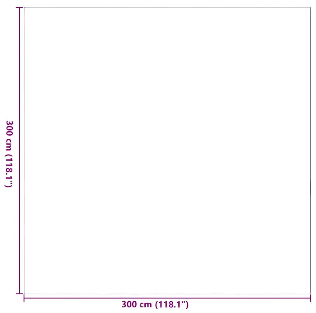 vidaXL Χαλί εξωτερικού χώρου Γκρι και λευκό 300 x 300 cm PP
