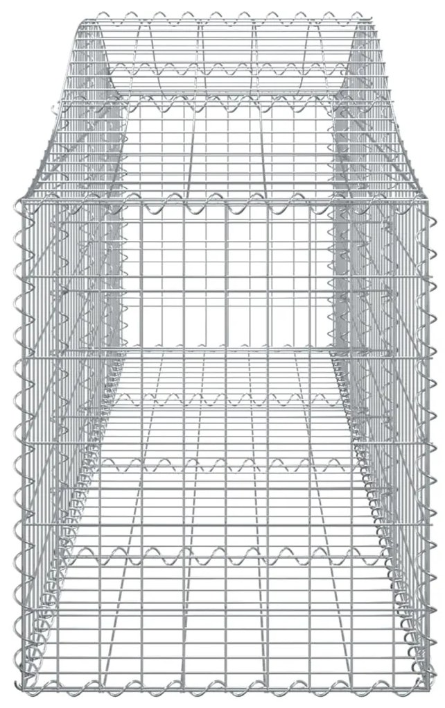 vidaXL Συρματοκιβώτια Τοξωτά 8 τεμ. 200x50x60/80 εκ. Γαλβαν. Ατσάλι