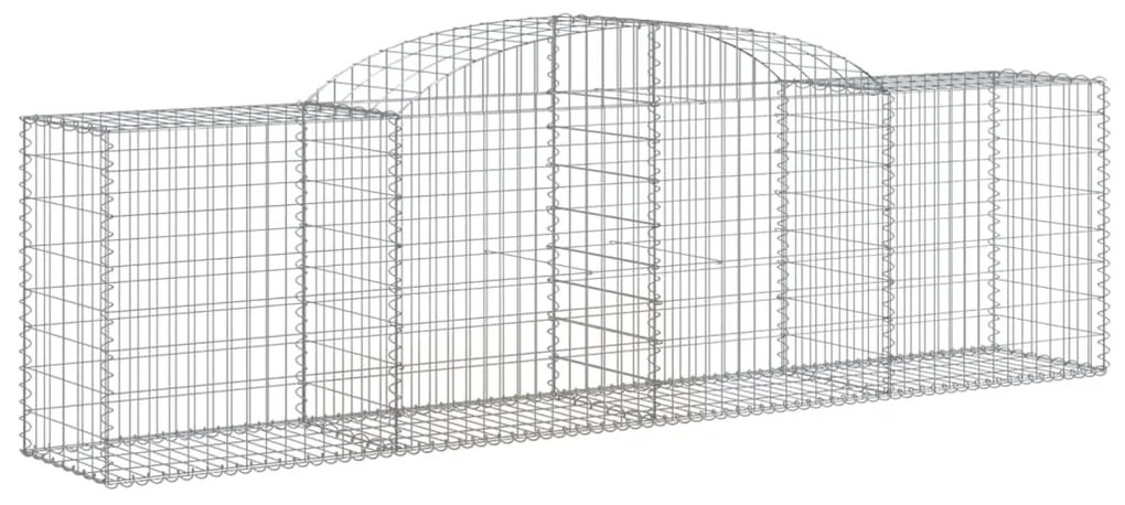 vidaXL Συρματοκιβώτια Τοξωτά 6 τεμ. 300x50x80/100 εκ. Γαλβαν. Ατσάλι