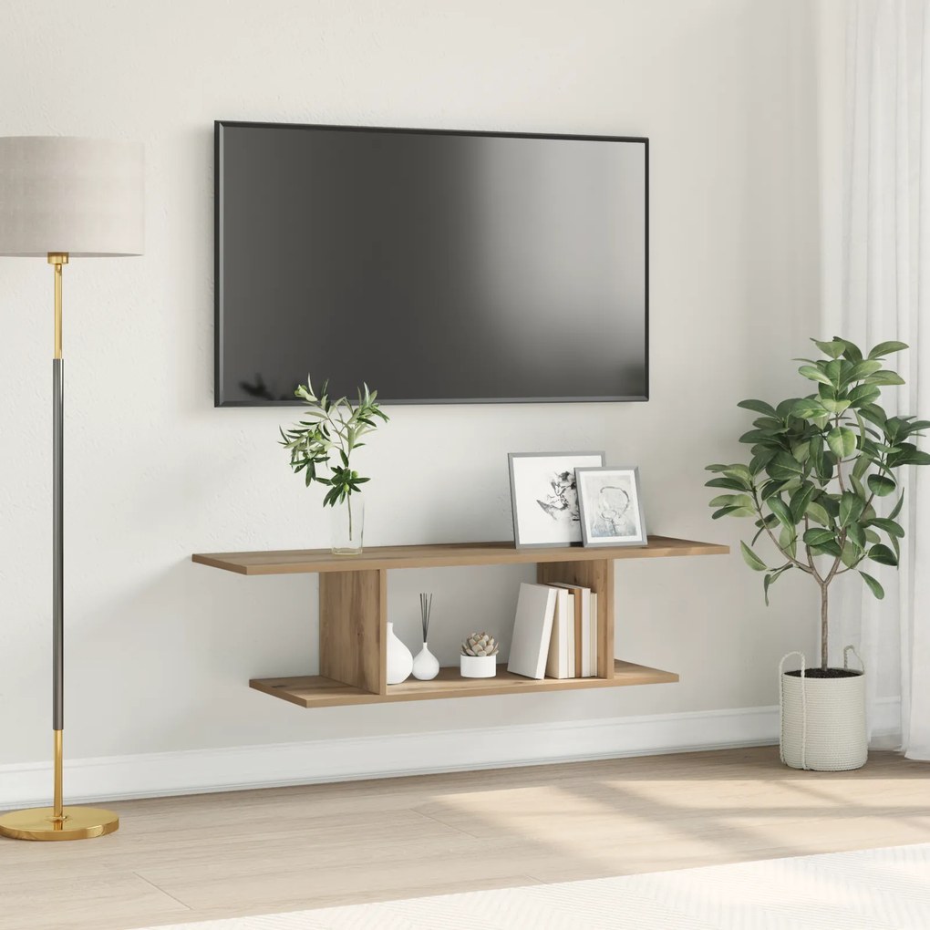 vidaXL Ντουλάπι TV artisan δρυς 102 x 35 x 35 cm Επεξεργασμένο ξύλο