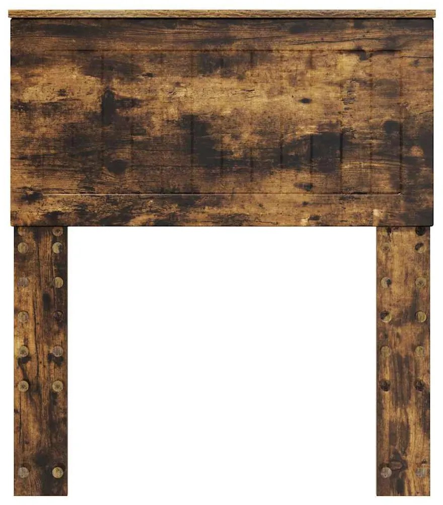 vidaXL Κεφαλάρι με κεφαλάρι Καπνιστό Δρύς 75 cm Επεξεργασμένο ξύλο