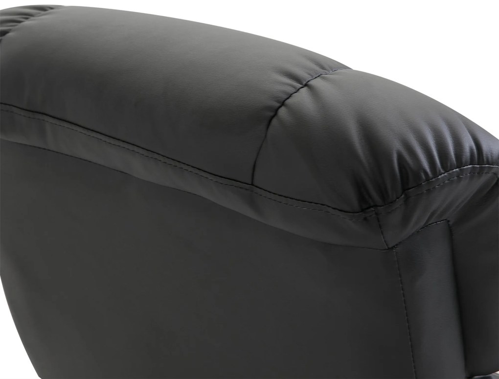 HOMCOM Πολυθρόνα Μασάζ με Υποπόδιο, 10 Σημεία Δόνησης, 145° Ρυθμιζόμενη Πλάτη, Μαύρο