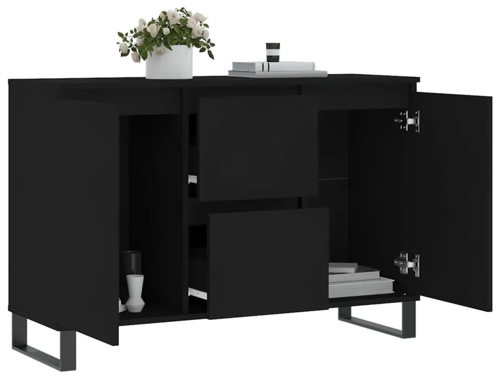 vidaXL Μπουφές Μαύρος 104 x 35 x 70 εκ. από Επεξεργασμένο Ξύλο