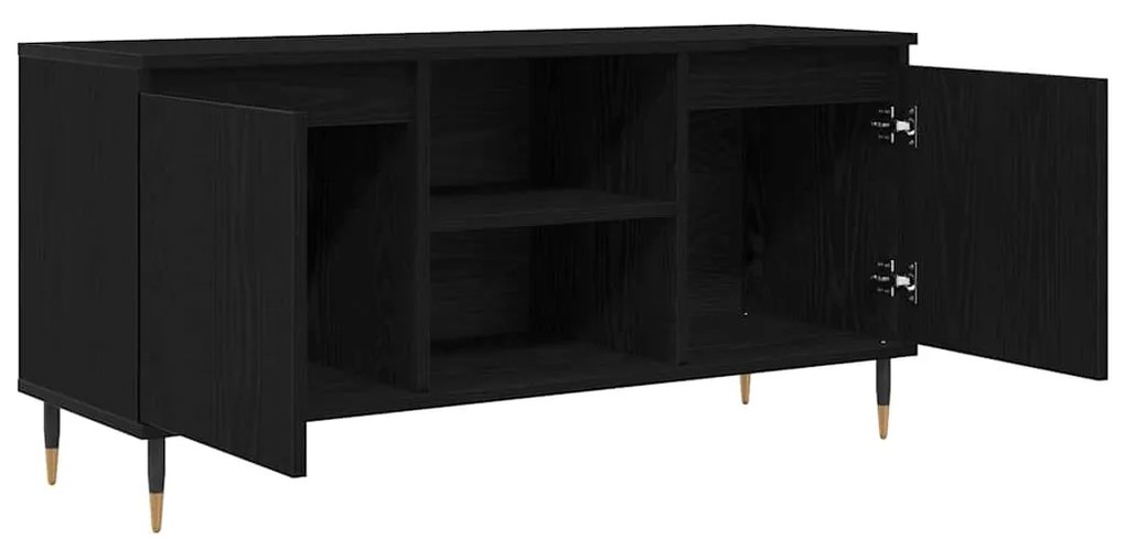 vidaXL Ντουλάπι TV Μαύρη Οξυά 104 x 35 x 50 εκ. Επεξεργασμένο ξύλο