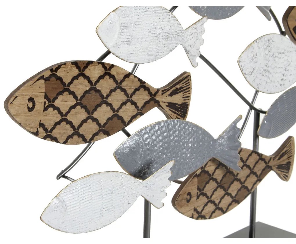 Διακοσμητική Φιγούρα DKD Home Decor 65,4 x 9,5 x 43 cm Μαύρο Μπλε Καφέ Σπείρες (x2)