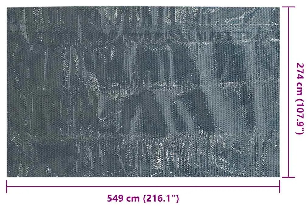 vidaXL Κάλυμμα Πισίνας Ηλιακό Μαύρο/Μπλε 549x274 εκ. από Πολυαιθυλένιο