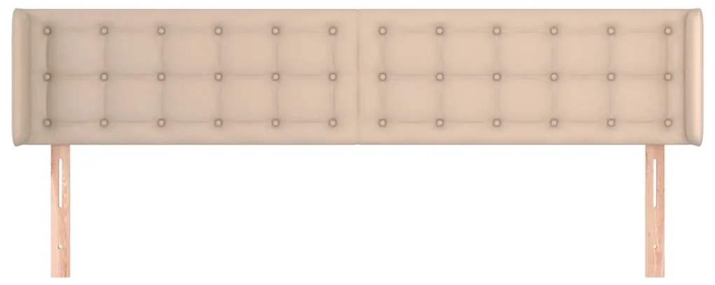 vidaXL Κεφαλάρι με Πτερύγια Καπουτσίνο 183x16x78/88εκ. Συνθετικό Δέρμα