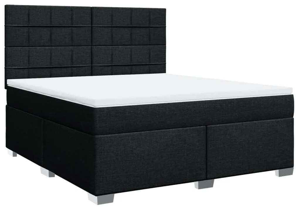 ΚΡΕΒΑΤΙ BOXSPRING ΜΕ ΣΤΡΩΜΑ ΜΑΥΡΟ 180X200 ΕΚ. ΥΦΑΣΜΑΤΙΝΟ 3290569