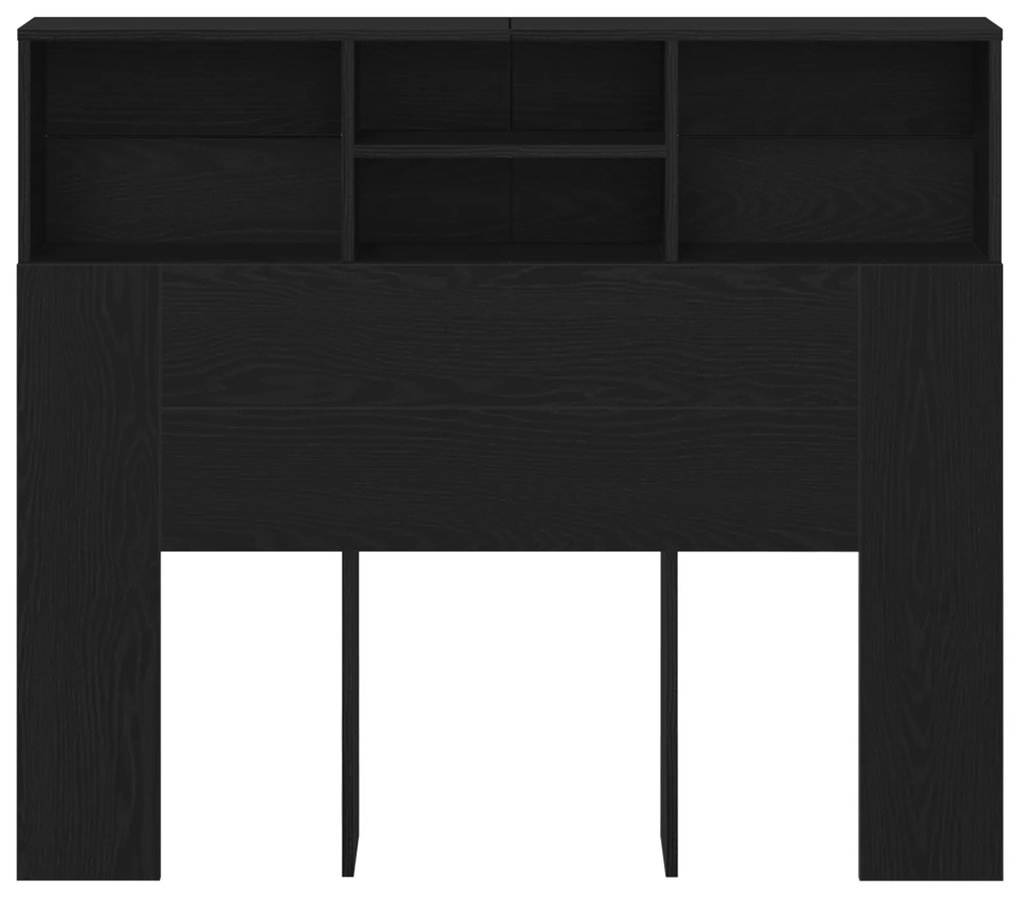 vidaXL Κρεβάτι Ντουλάπια Μαύρης Δρυς, 120x19x103.5 εκ., Επεξεργασμένο ξύλο