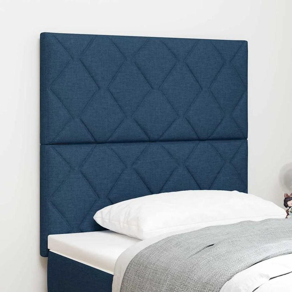 vidaXL Υφασμάτινο Κεφαλάρι Geometric με κεφαλάρι Μπλε 90 cm ύφασμα