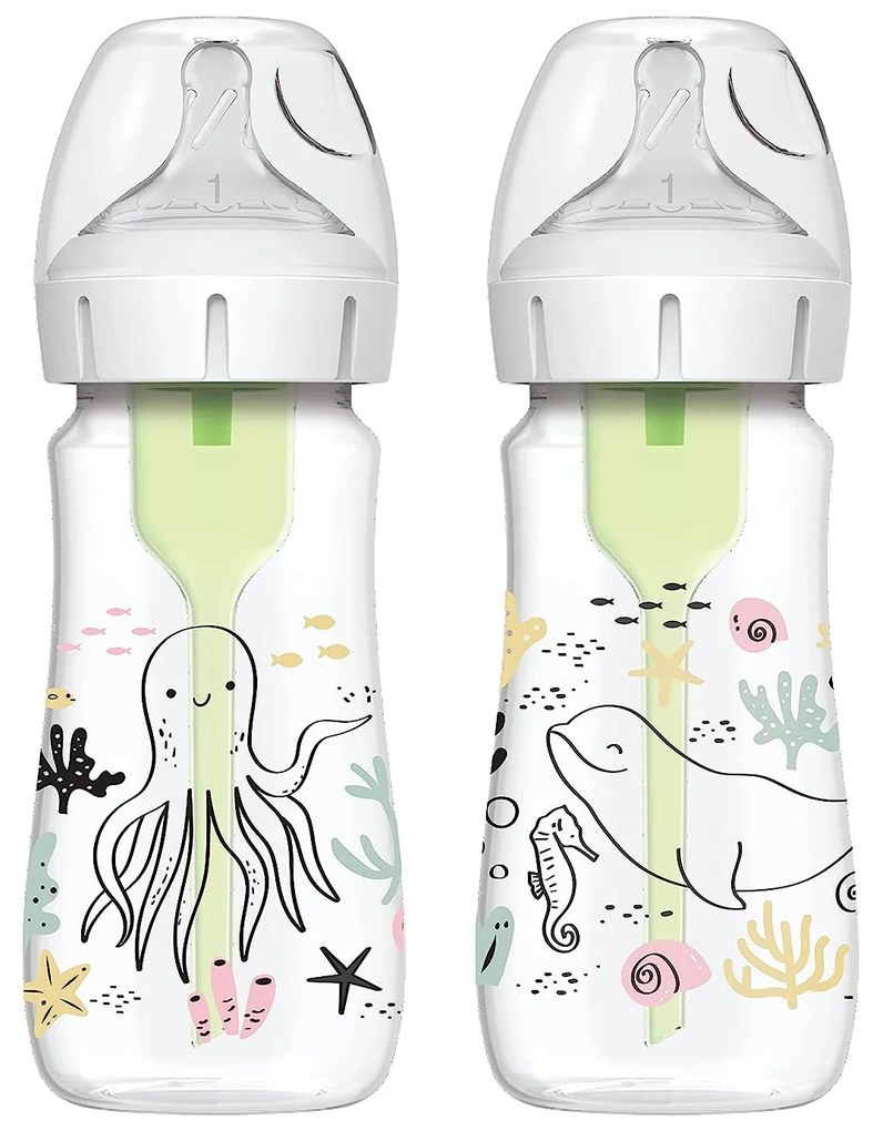 DR. BROWN'S Μπιμπερό πλαστικό Options (Φ.Λ.) 270 ml ωκεανός (2 τεμ.) WB 92028