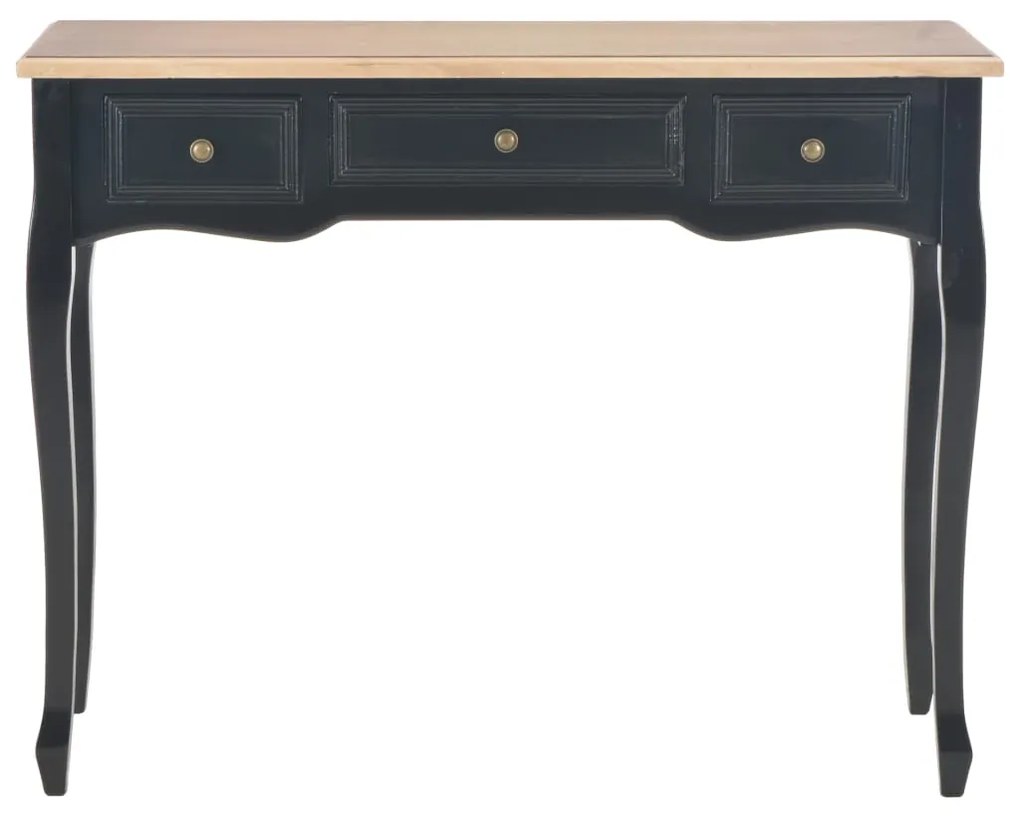 vidaXL 280046 Dressing Console Table with 3 Drawers Black