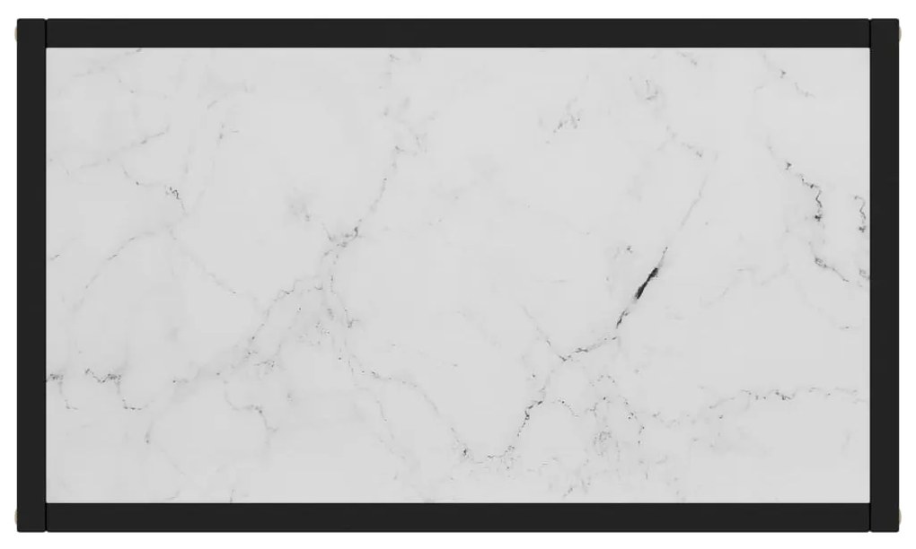 vidaXL Τραπέζι Κονσόλα Λευκό 60 x 35 x 75 εκ. από Ψημένο Γυαλί