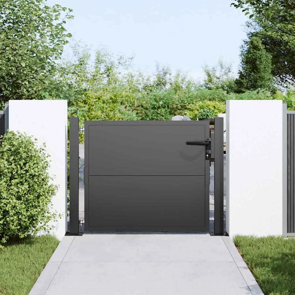 vidaXL Πύλη Κήπου, Πύλη Κήπου 105x200 εκ. από Corten Ατσάλι Μαύρο