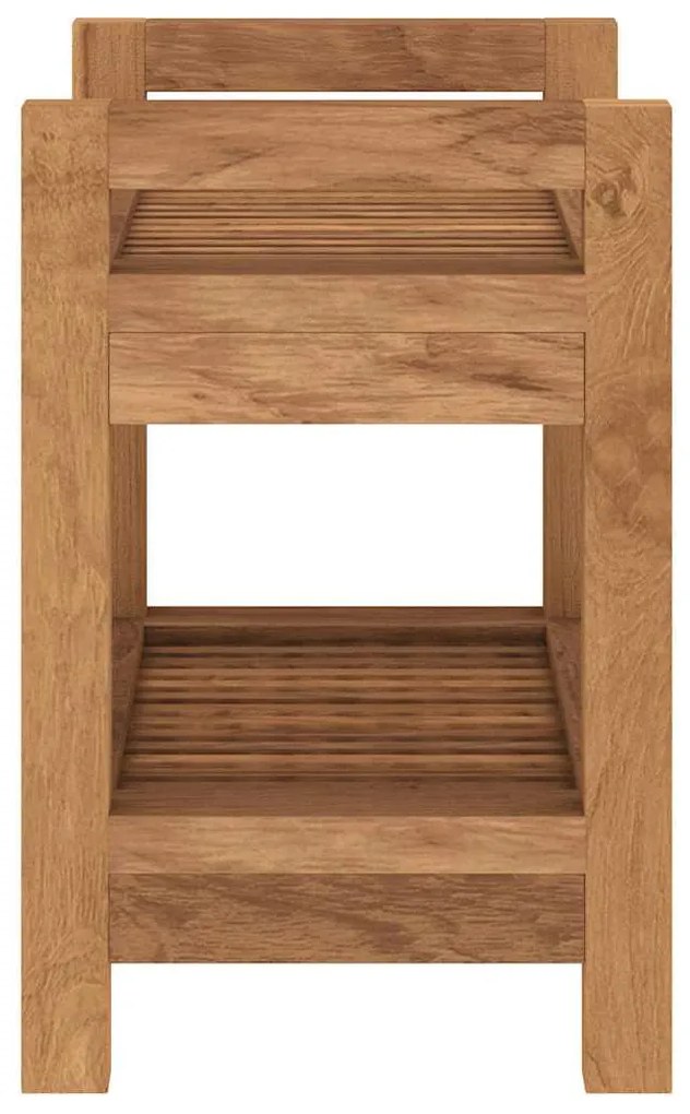 vidaXL Τραπέζι Βοηθητικό Μπάνιου 45 x 30 x 45 εκ. από Μασίφ Ξύλο Teak