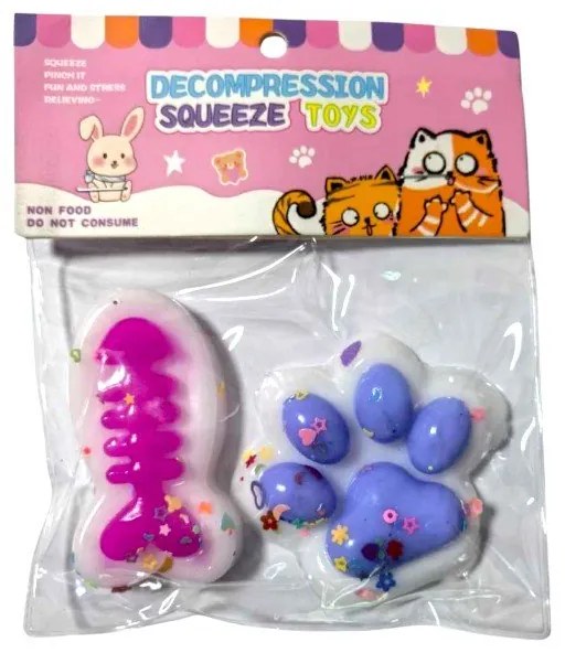 Πατούσα Antistress Squishy - Σετ 16τεμ - GA524