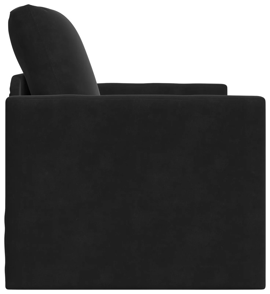 vidaXL Καναπές Κρεβάτι 2 σε 1 Μαύρος 74x77x81 cm Βελούδο