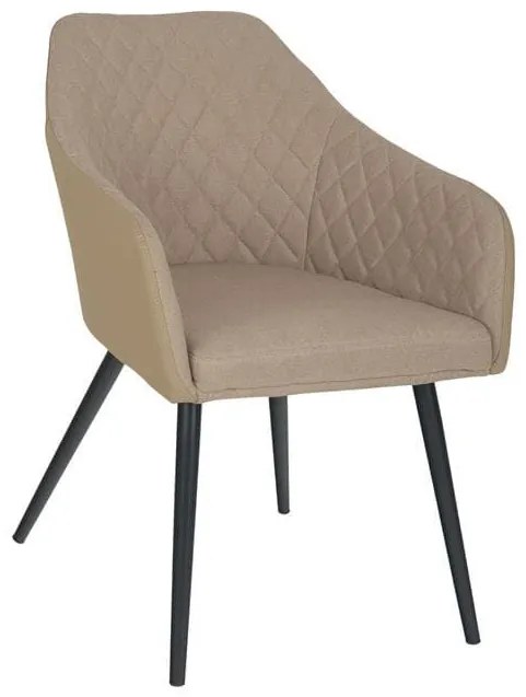 Πολυθρόνα Charles HM8522.07 Beige 57x63x83Υ εκ. Σετ 2τμχ Metal, Fabric