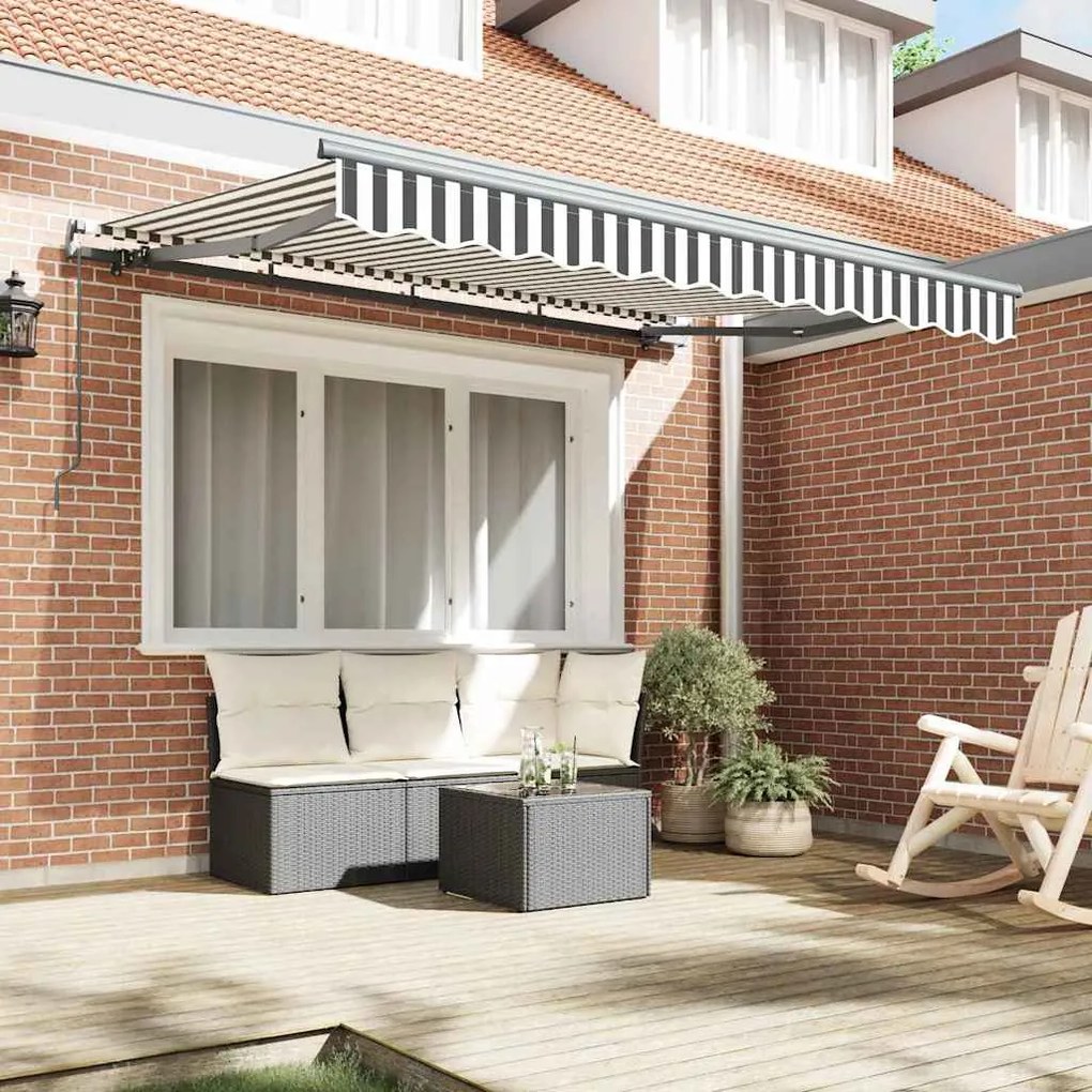 vidaXL Σκηνίτσα Αναδιπλούμενη Γκρι και Λευκό 350 x 200 cm