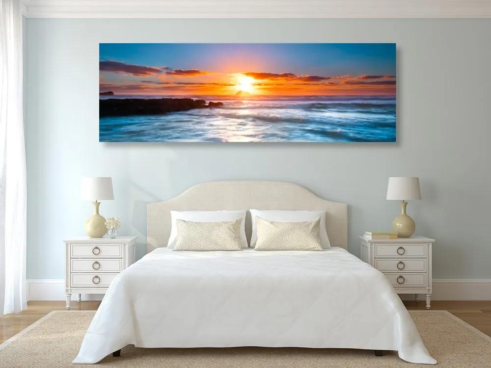 Εικόνα ρομαντικό ηλιοβασίλεμα - 150x50