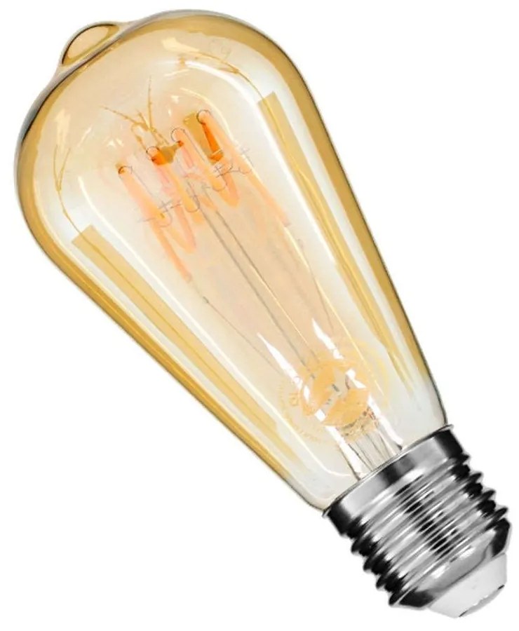 Λαμπτήρας Led Soft Spiral Filament 99141 ST64 E27 6W 490lm Dimmable Honey GloboStar 6W