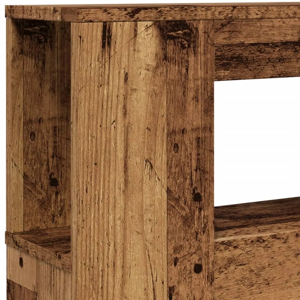 LED κεφαλάρι Παλιό ξύλο 200x18,5x103,5 cm Κατασκευασμένο ξύλο - Καφέ