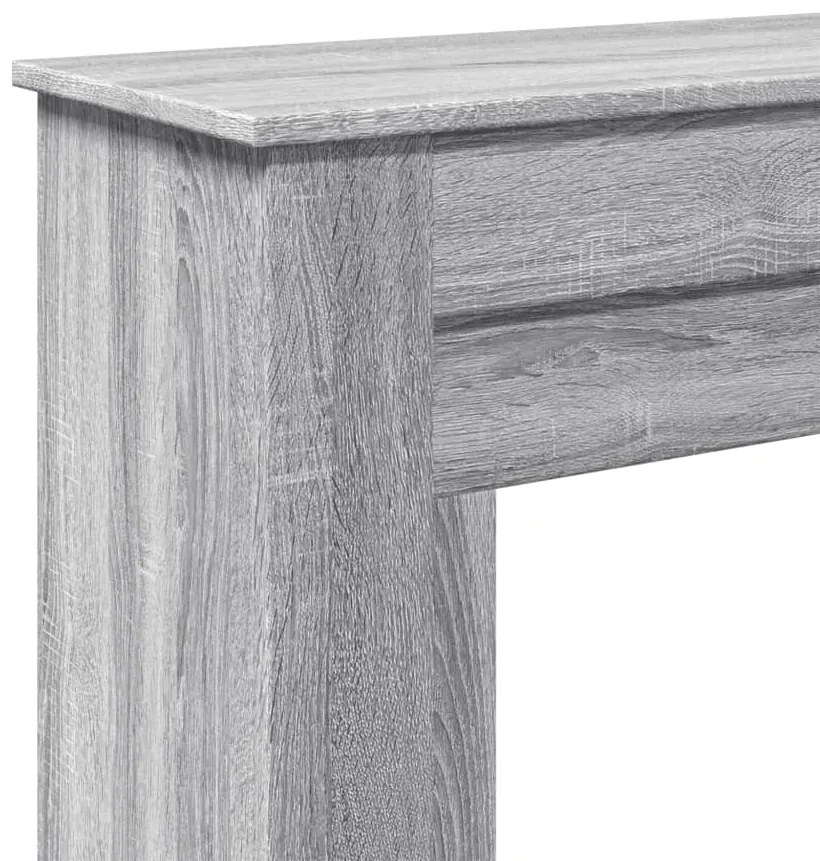 vidaXL Πλαίσιο Τζακιού Γκρι Sonoma 90x30x90 εκ. από Επεξ. Ξύλο