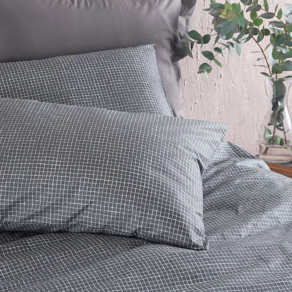 Ζεύγος Μαξιλαροθήκες (50x70) Rythmos Diva Pacify Grey