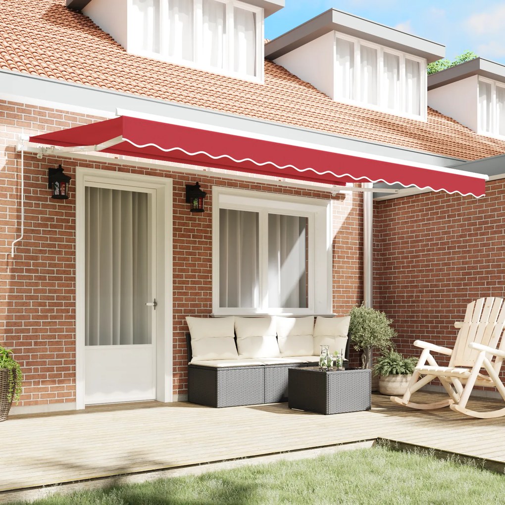 vidaXL Σκηνίτσα Αναδιπλούμενη Κόκκινο 400 x 200 cm