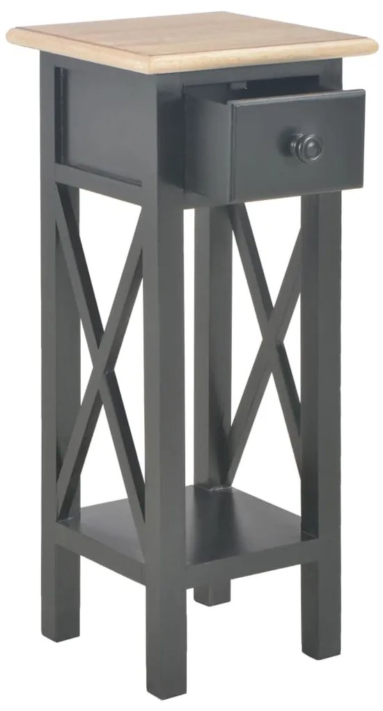 vidaXL Τραπεζάκι Βοηθητικό Μαύρο 27 x 27 x 65,5 εκ. Ξύλινο
