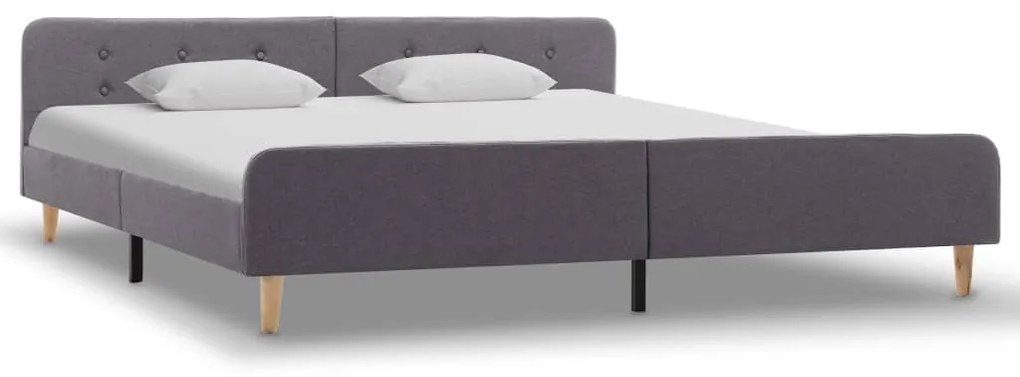 vidaXL Πλαίσιο Κρεβατιού Ανοιχτό Γκρι 180 x 200 εκ. Υφασμάτινο