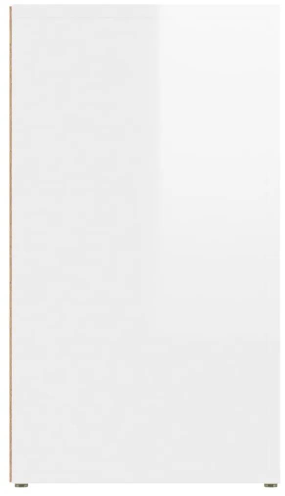 Ντουλάπια Γυαλ. Λευκό 80x30x54 εκ. Επεξεργασμένο Ξύλο - Λευκό