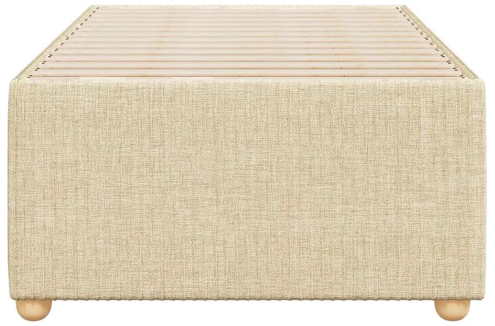 vidaXL Σκελετός Κρεβατιού Χωρίς Στρώμα Κρέμα 90x190 εκ. Υφασμάτινο