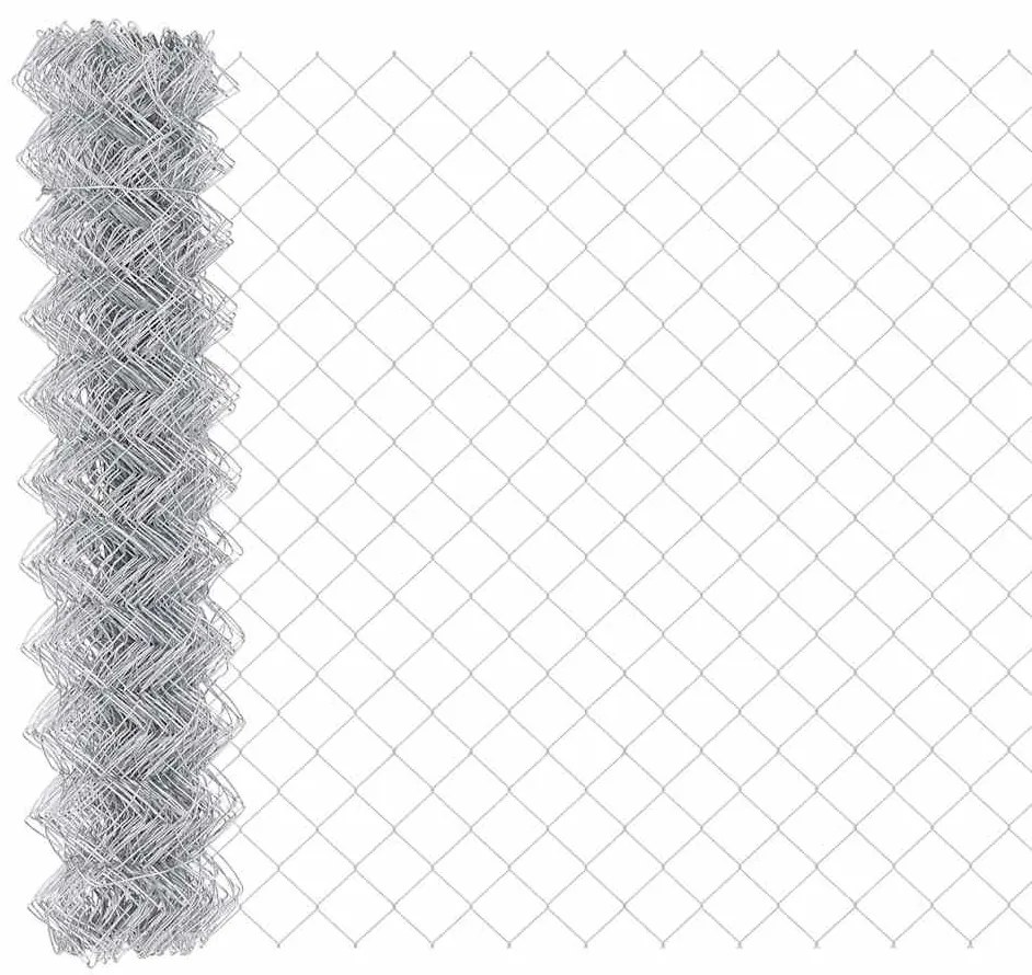 vidaXL Στύλος Περιφράξεων Ασημί 10 x 1 μ (40 x 40 χιλιοστά πλέγμα)