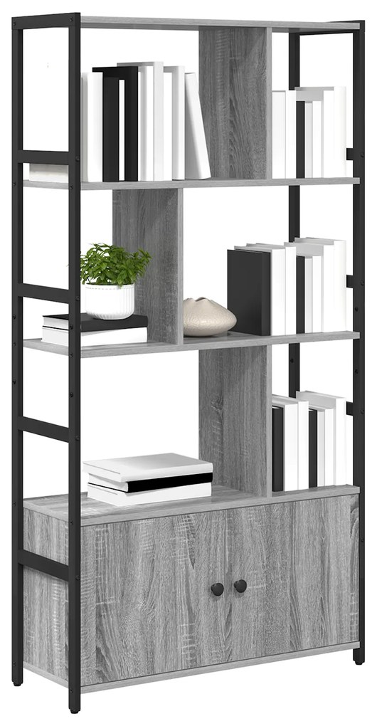 vidaXL Ράφι Βιβλίων Γκρι sonoma 80 x 30 x 155.5 εκ Επεξεργασμένο ξύλο