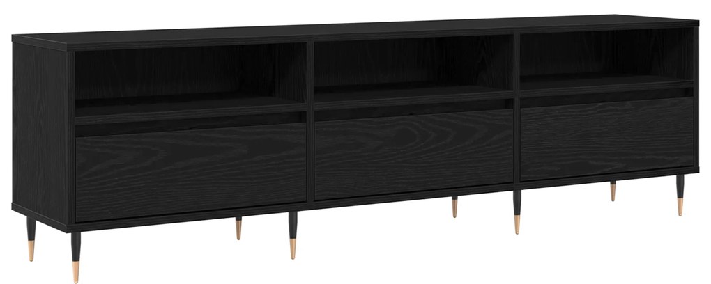 vidaXL Ντουλάπι τηλεόρασης Μαύρη Δρυς 150x30x44.5 εκ. Επεξεργασμένο Ξύλο