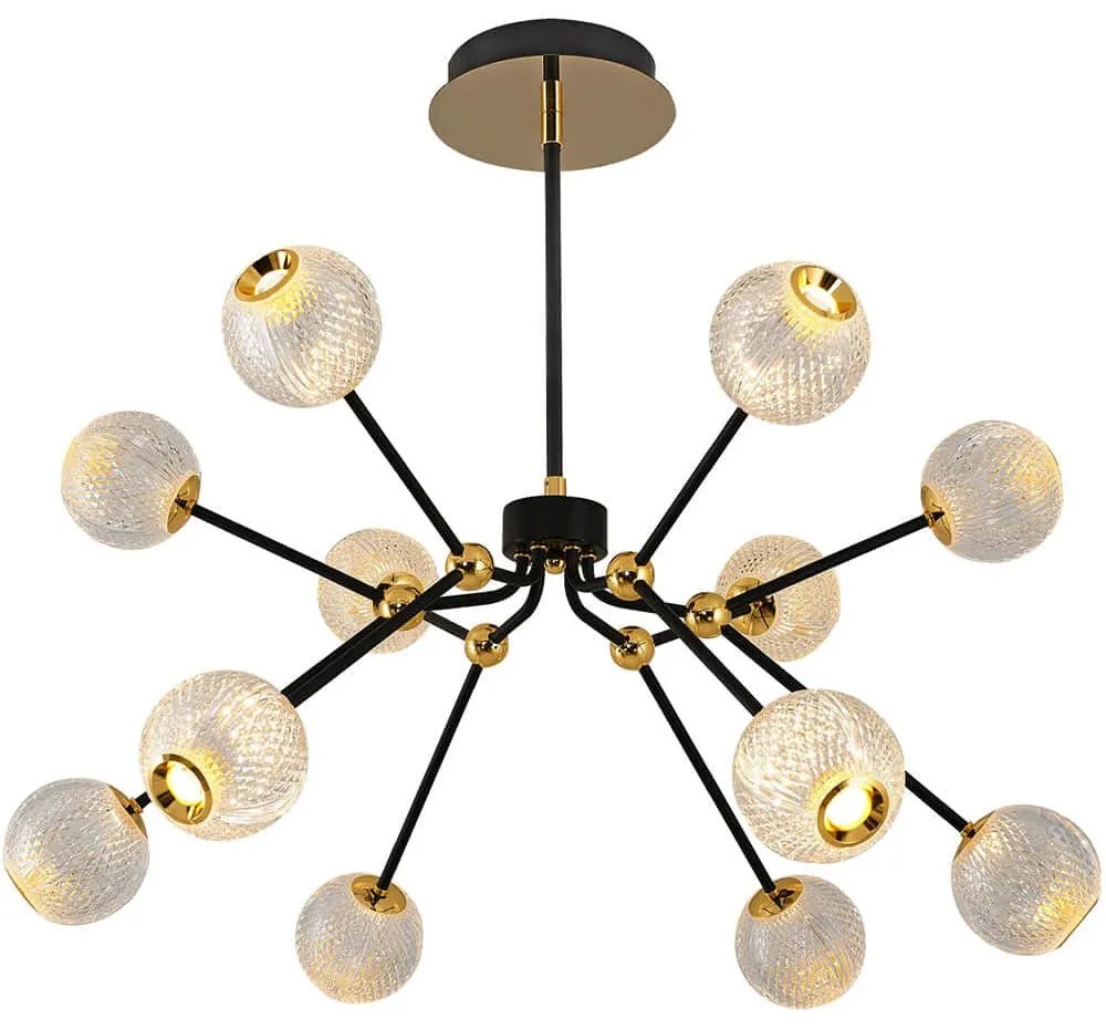 Φωτιστικό Οροφής 414LRC1415 Φ76x70cm 12xLed 6000lm 5W 3000K Black Opviq