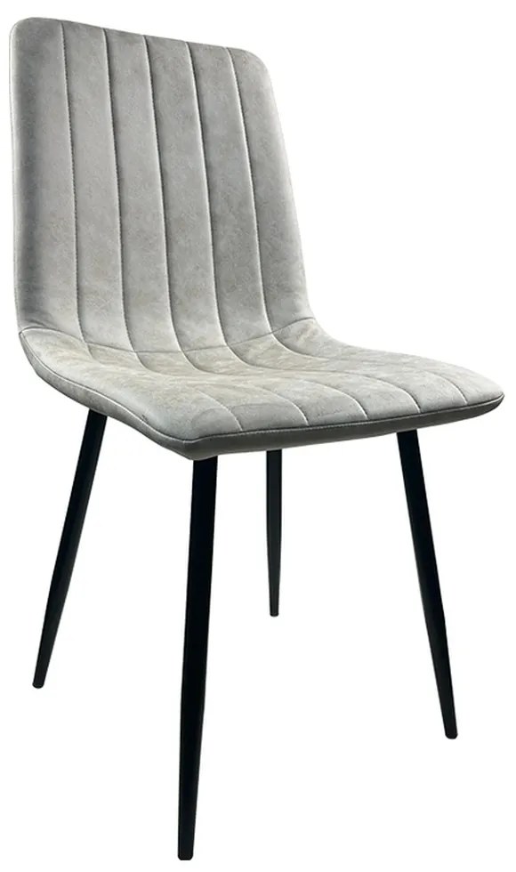 Καρέκλα Τραπεζαρίας ArteLibre YUCARIA Μπεζ/Μαύρο PU/Μέταλλο 44x55x86cm