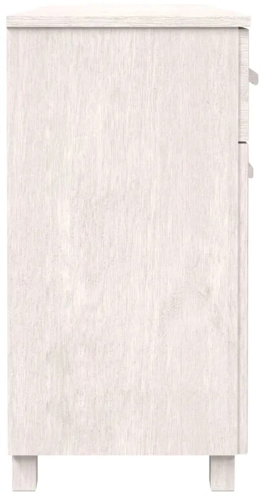 vidaXL Ντουλάπι HAMAR Λευκό 113 x 40 x 80 εκ. από Μασίφ Ξύλο Πεύκου