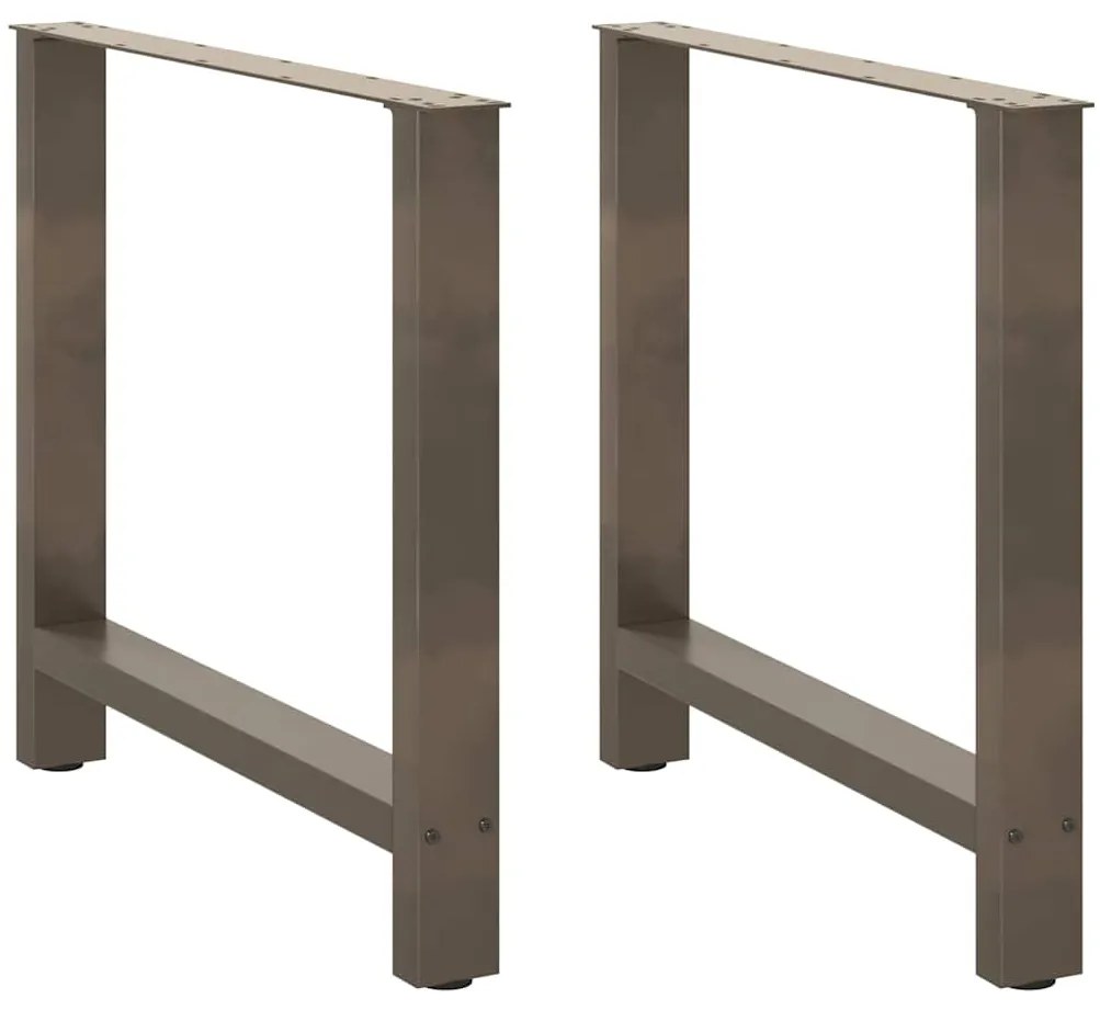 Πόδια Τραπεζαρίας 2 τεμ. από Φυσικό Ατσάλι 80x(72-73) εκ. Ατσάλι