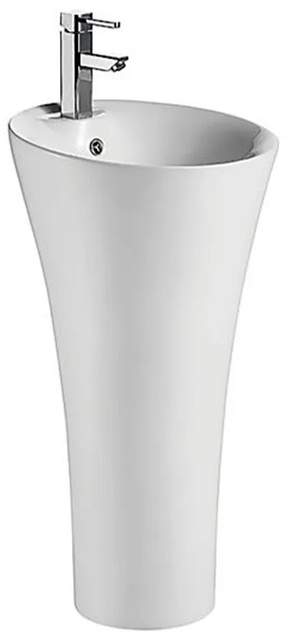 Νιπτήρας Επιδαπέδιος Vendome G-306 Φ45,5x87cm White Karag Πορσελάνη