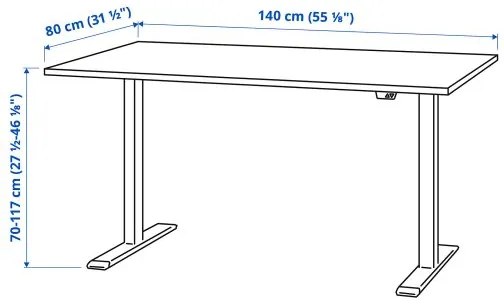 RODULF γραφείο όρθιας/καθιστής θέσης 993.261.70