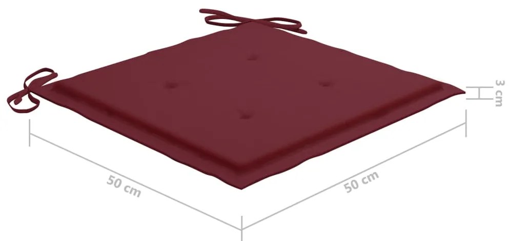 vidaXL Καρέκλες Τραπεζαρίας Εξ. Χώρου 6 τεμ. Ξύλο Ακακίας με Μαξιλάρια